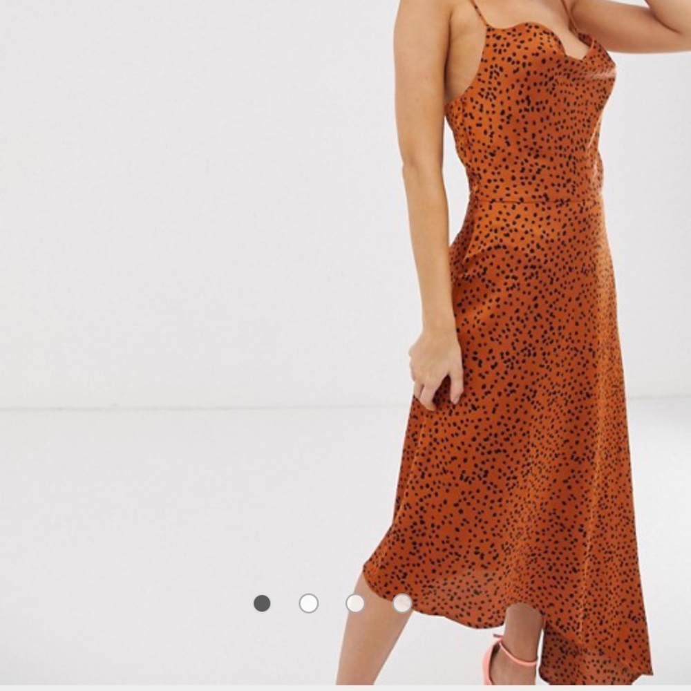 COWL NECK LEOPARD DRESS - Picture 5 of 11